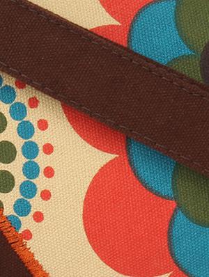 brown,multi-colored canvas sling bag - 10008113 - Standard Image - 4