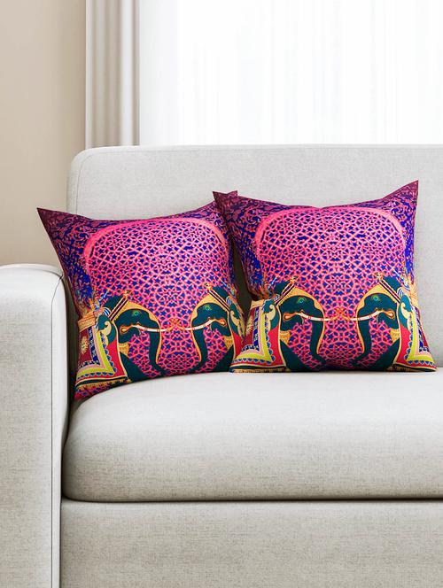 sej abstract purple hd digital premium 16 by 16 inch cushion cover (set of 2)(sbccdp0052p) - 10014035 - Standard Image - 1