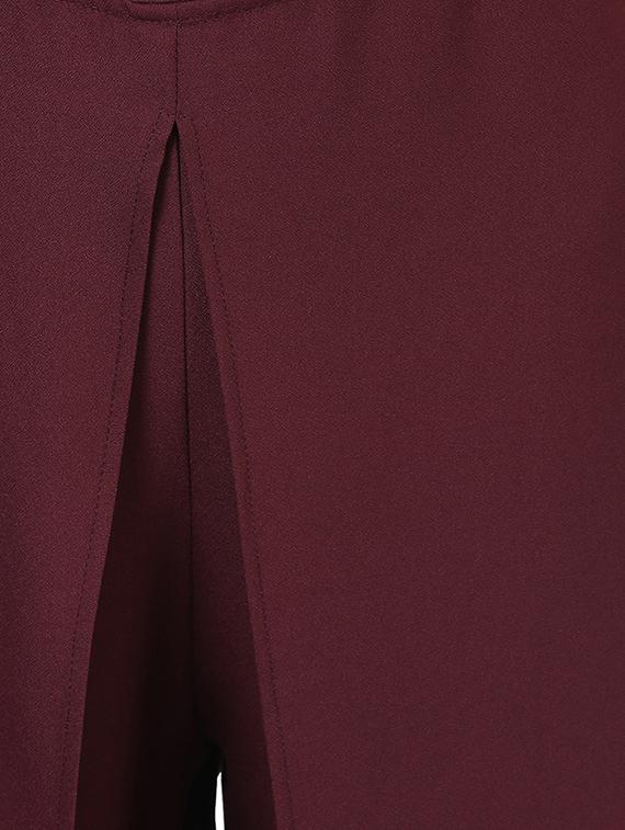 maroon georgette palazzos - 10022921 - Zoom Image - 4