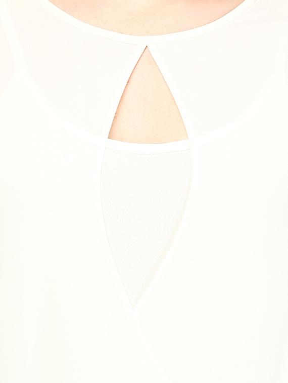 keyhole neck asymmetric sleeved top - 10023103 - Zoom Image - 4