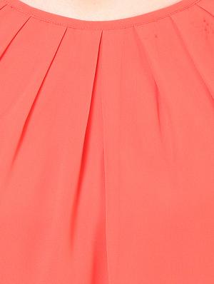 pleat detailed round neck top - 10023113 - Standard Image - 4