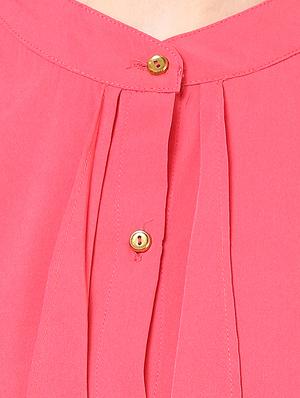pink poly crepe layered top - 10023133 - Standard Image - 4