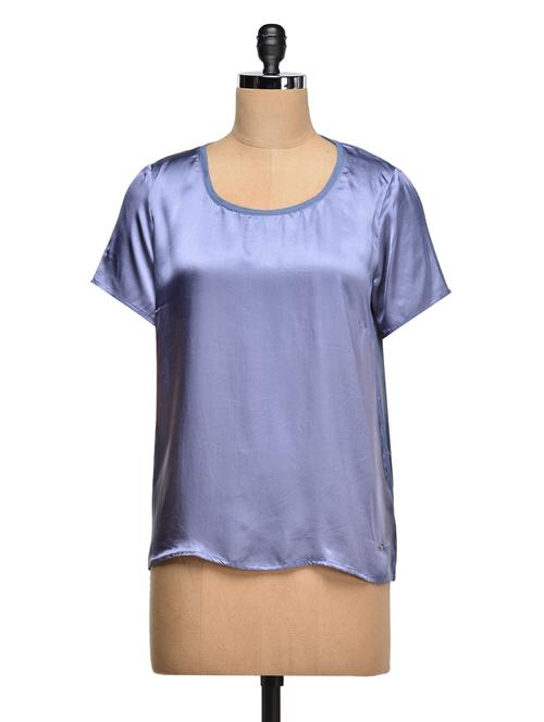 Round Neck Short Sleeve Top - Ozel Studio
