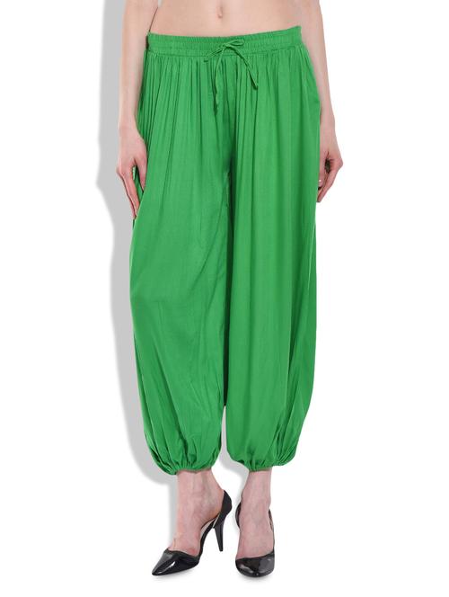 green rayon harem pants - 10038339 - Standard Image - 1