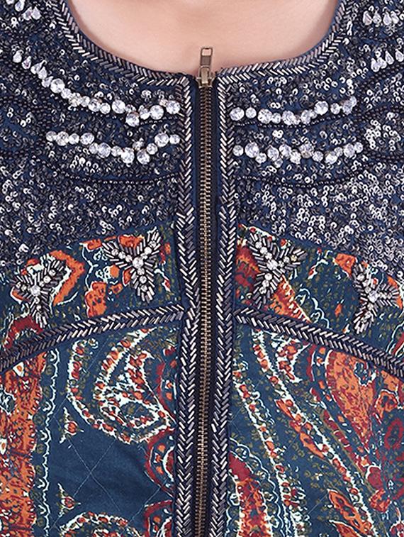 blue cotton summer jacket - 10041272 - Zoom Image - 4