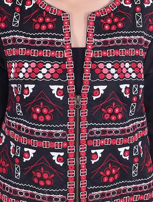 black cotton summer jacket - 10041273 - Standard Image - 4