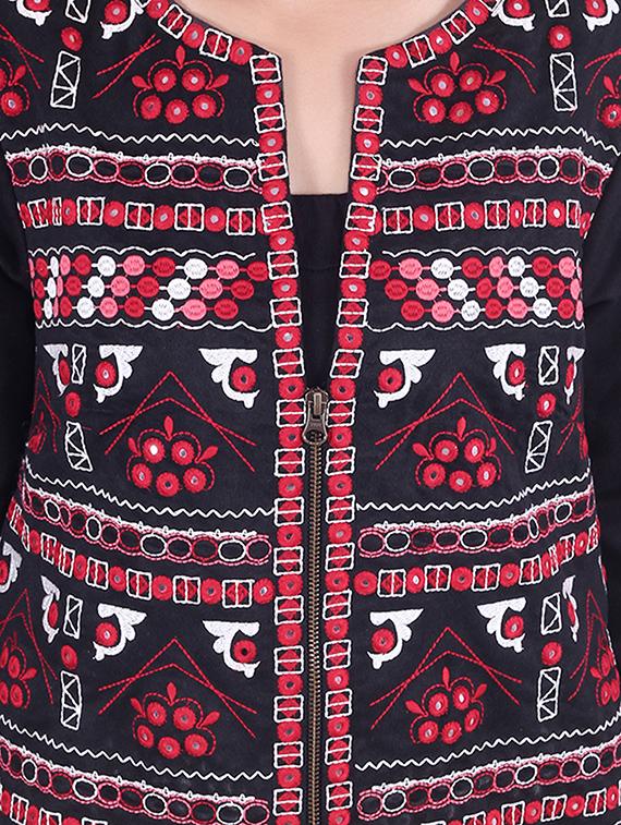 black cotton summer jacket - 10041273 - Zoom Image - 4