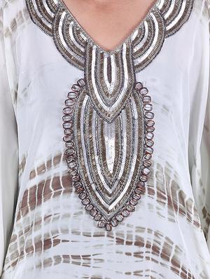 white,brown polyester dress - 10041302 - Standard Image - 4
