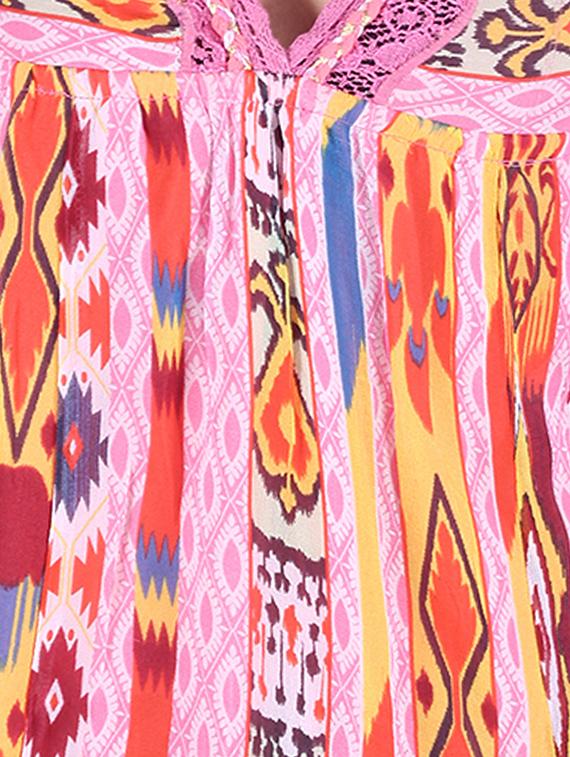 multi color chiffon dress - 10041304 - Zoom Image - 4