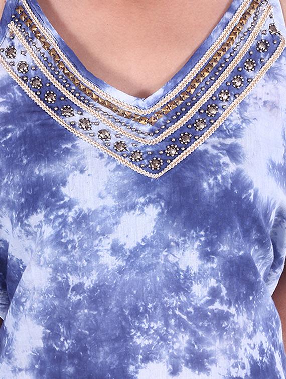blue, white cotton dress - 10041305 - Zoom Image - 4