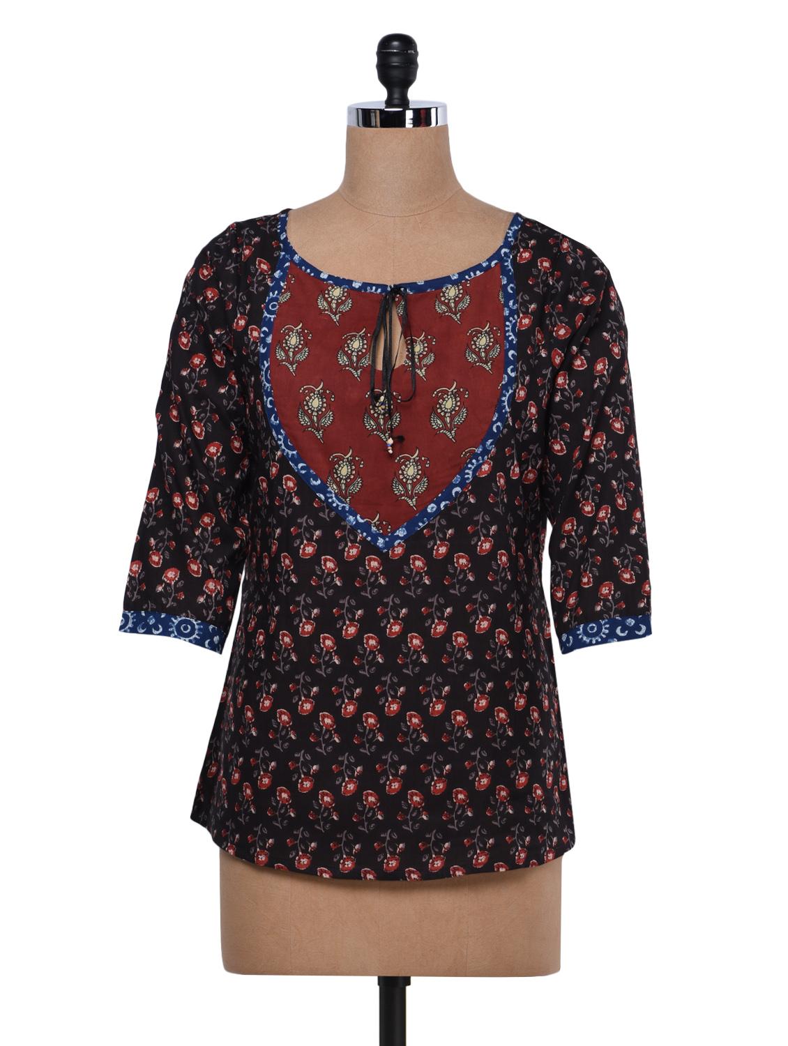 Multicolor Printed Cotton Top - MOTIF