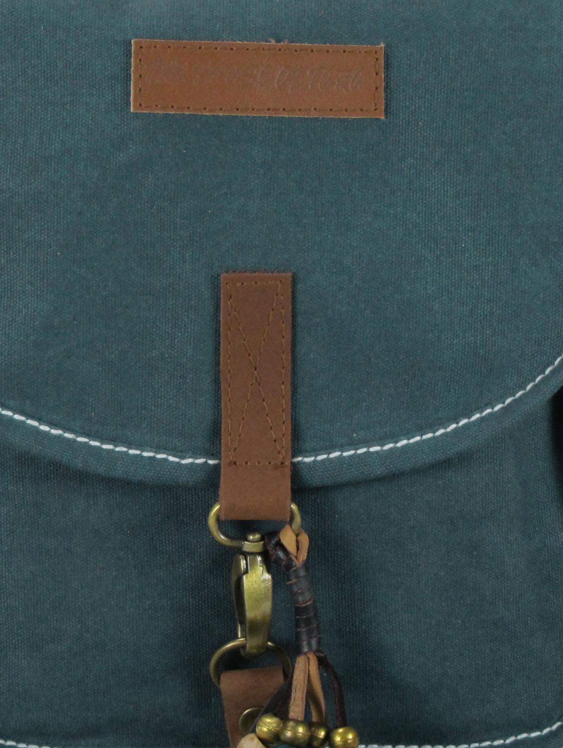 teal blue canvas regular sling bag - 10050749 - Zoom Image - 4