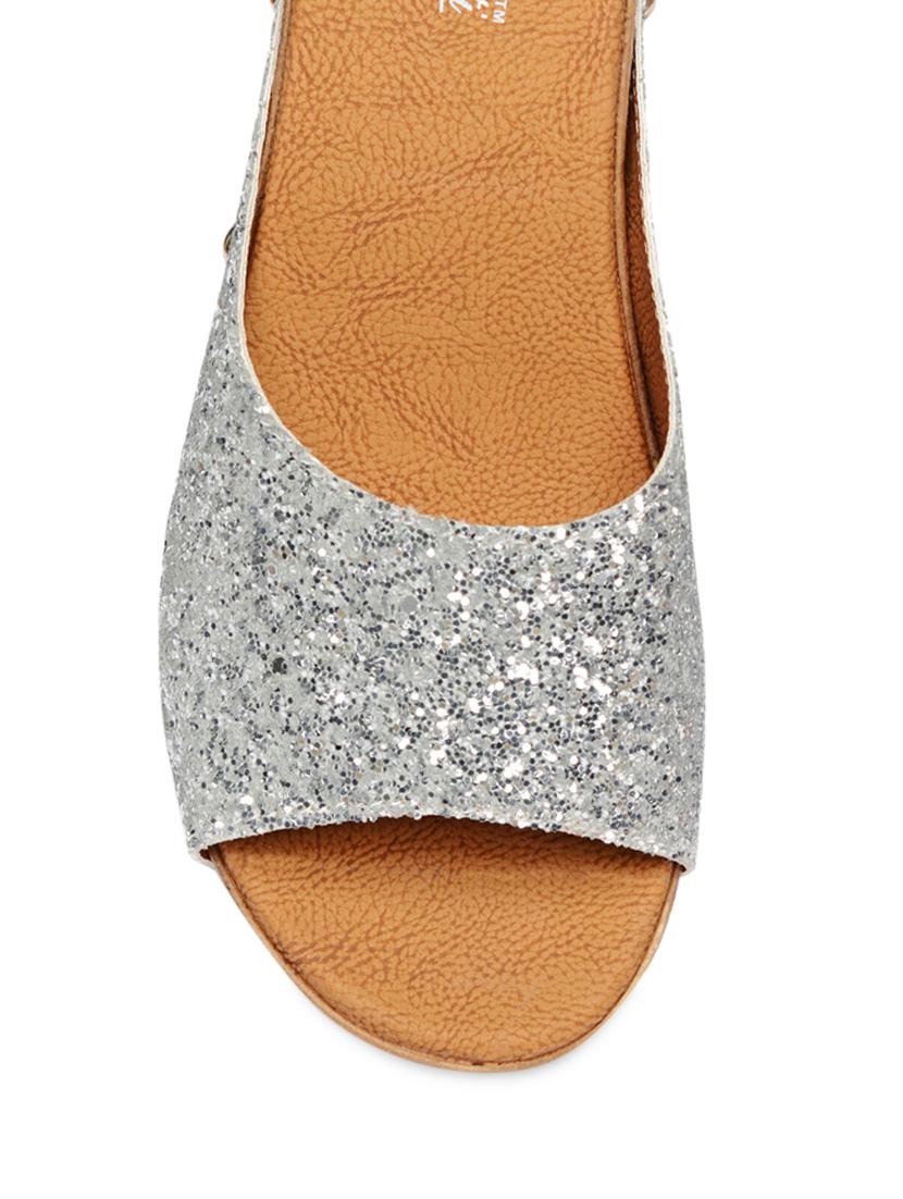 silver open-toed platform wedges - 1005731 - Zoom Image - 4