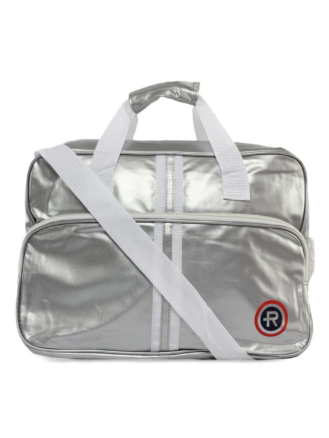 Shiny Silvery Striped Travel Bag - KIARA
