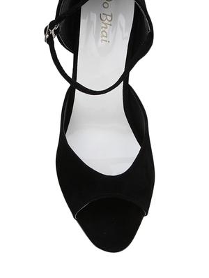 black suede ankle closed back sandal - 10124212 - Standard Image - 4