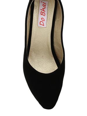 black suede slip on pumps - 10124246 - Standard Image - 4