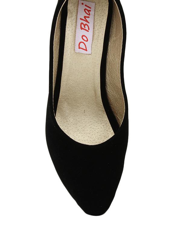 black suede slip on pumps - 10124246 - Zoom Image - 4