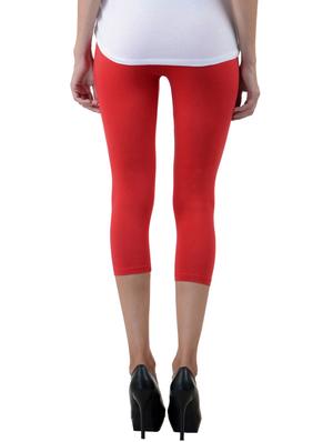 red,black lycra capris - 10156285 - Standard Image - 4