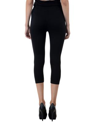 red,black lycra capris - 10156285 - Standard Image - 7