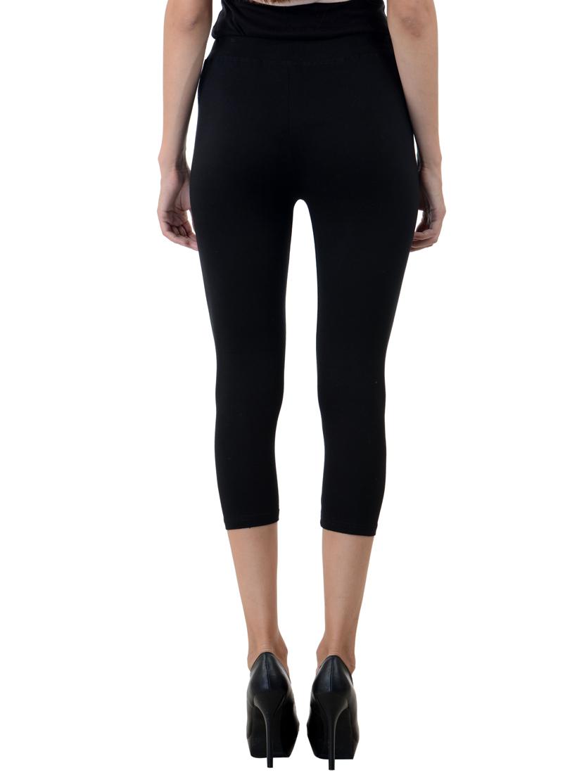 red,black lycra capris - 10156285 - Zoom Image - 7