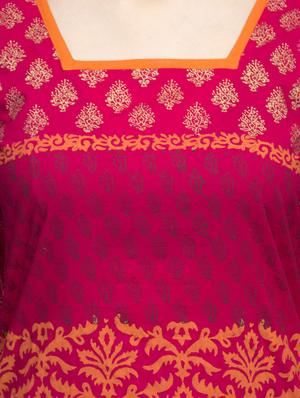 babaji style pink cotton kurta - 10157386 - Standard Image - 4