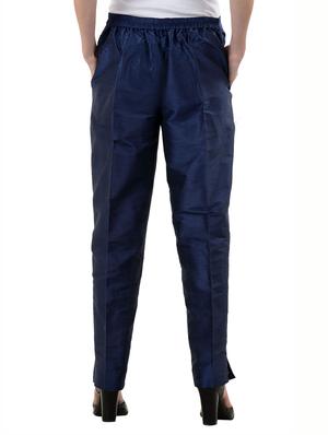 pink,royalblue,navyblue silk trousers - 10165993 - Standard Image - 10
