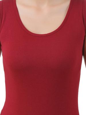 maroon cotton blend tank top - 10193743 - Standard Image - 4