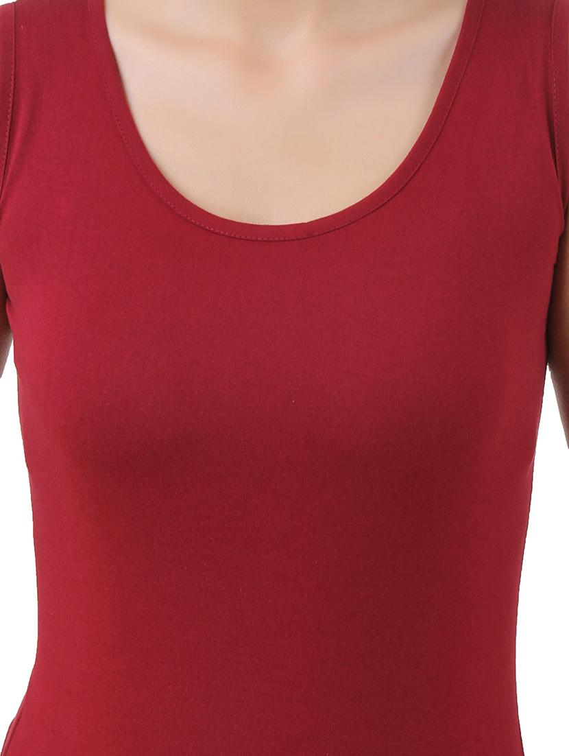 maroon cotton blend tank top - 10193743 - Zoom Image - 4