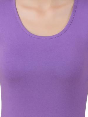 purple cotton blend top - 10193780 - Standard Image - 4
