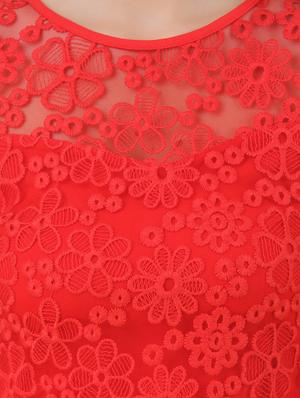 red lace regular top - 10193829 - Standard Image - 4