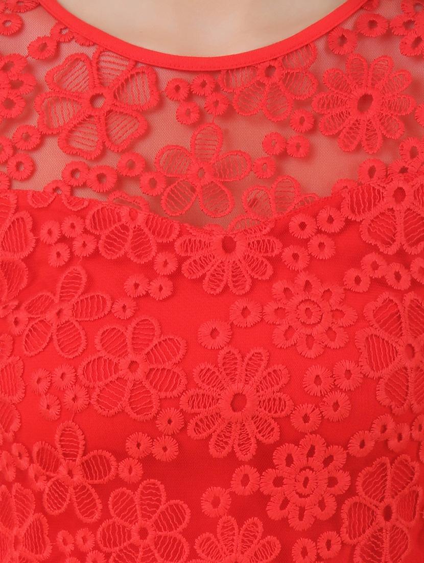 red lace regular top - 10193829 - Zoom Image - 4