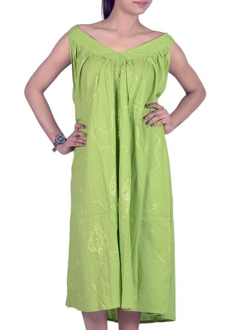 green cotton dress - 10214514 - Standard Image - 1