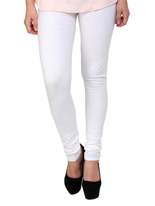 white cotton leggings - 10229418 - Standard Image - 1