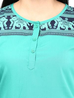 sea green poly crepe top - 10237031 - Standard Image - 4