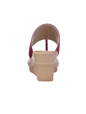 red t-strap wedge - 10288338 - Standard Image - 4