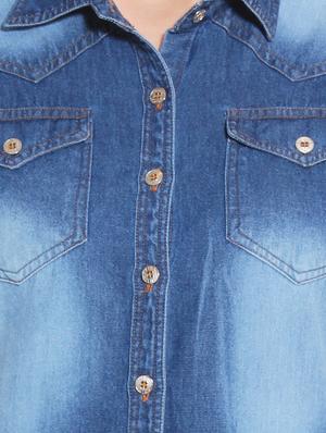dark blue denim shirt - 10288857 - Standard Image - 4
