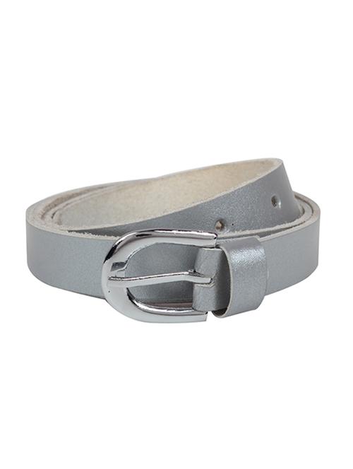 exotique silver genuine leather belt - 10291107 - Standard Image - 1