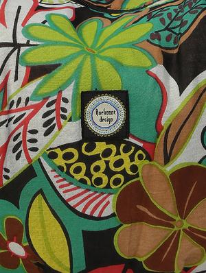 multi colored cotton printed handbag - 10291767 - Standard Image - 4