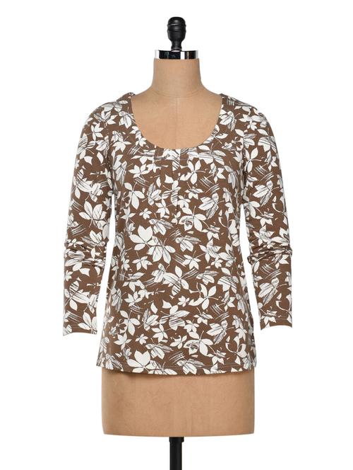 Floral Printed Cotton Top - SS