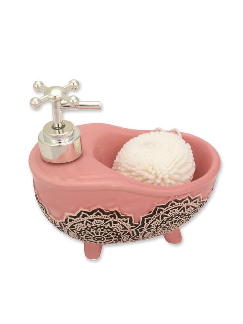 Home Belle Ceremic Soap dispenser with Spounch - 10327295 - Standard Image - 1