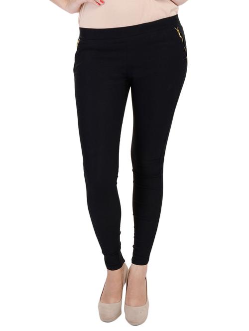 black cotton jeggings - 10333443 - Very Small Image - 1