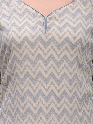 grey printed casual top - 10351436 - Standard Image - 4