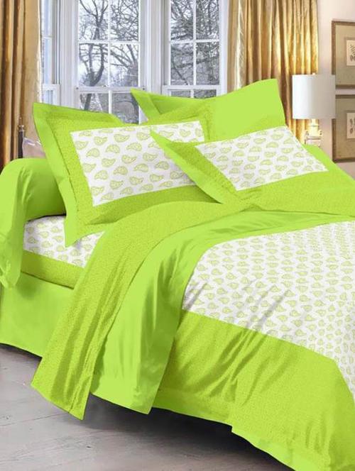 cotton jaipuri traditional double bedsheet with 2 pillwo cover - 10364361 - Very Small Image - 1