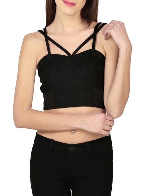 black cotton jersey top - 10366254 - Very Small Image - 1