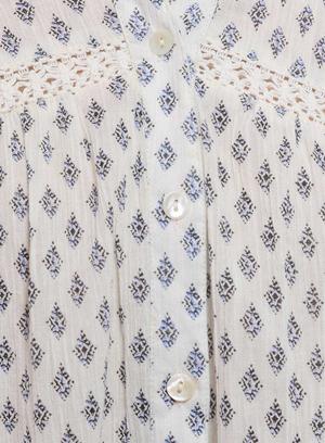 A Luv Ya Printed Cotton Crepe Lace Yoke Top - 10384816 - Standard Image - 4