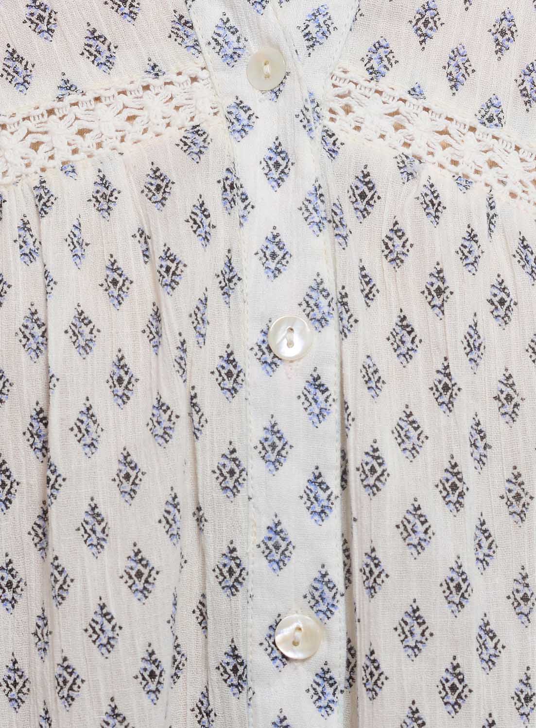 A Luv Ya Printed Cotton Crepe Lace Yoke Top - 10384816 - Zoom Image - 4