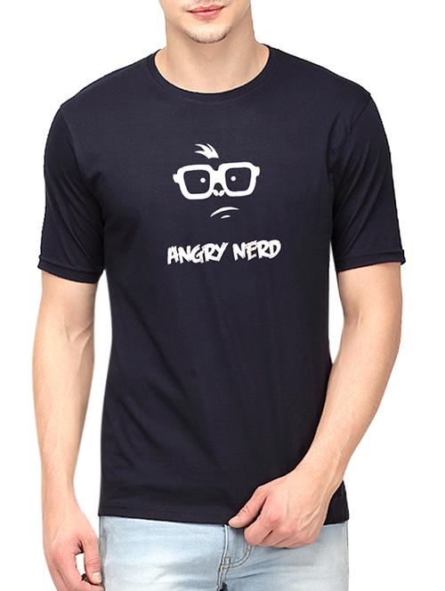 blue cotton chest print t-shirt - 10398962 - Standard Image - 1