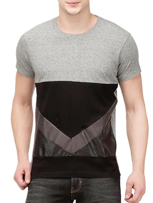 grey cotton cut & sew t-shirt - 10399055 - Standard Image - 1
