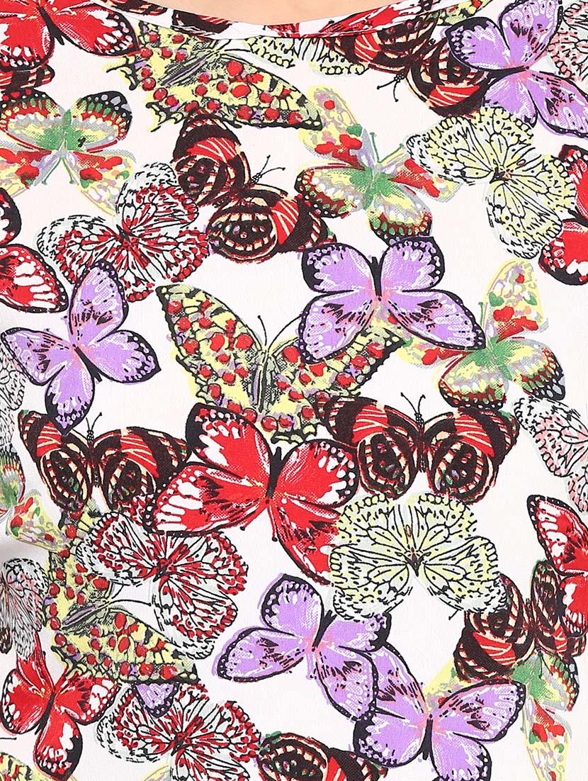 purple printed regular top - 10401663 - Zoom Image - 4