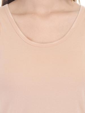 solid beige tank tee - 10413353 - Standard Image - 4